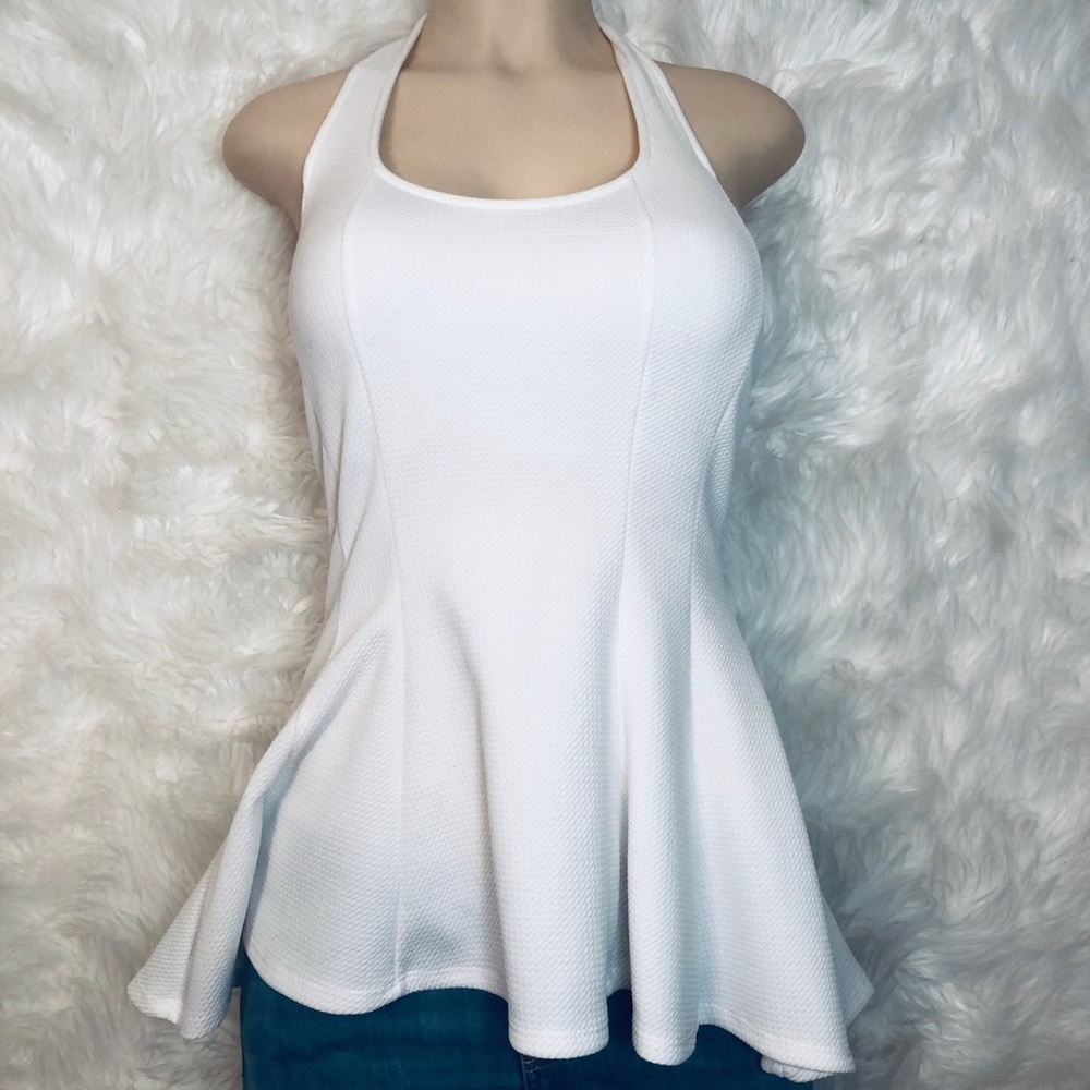 EUC: Monteau Classy Peplum Halter Top